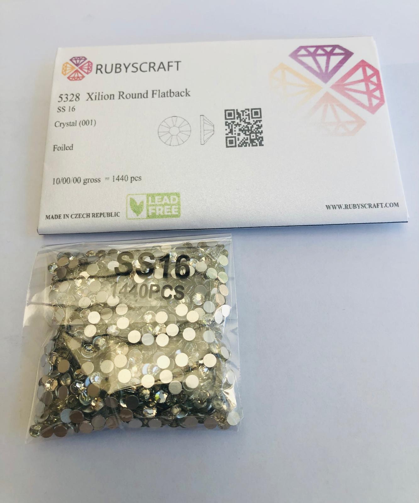 1440pcs Rubyscraft® ss16 Crystal Non Hotfix Lead free Design foiled rhinestone flatback ref: 5328