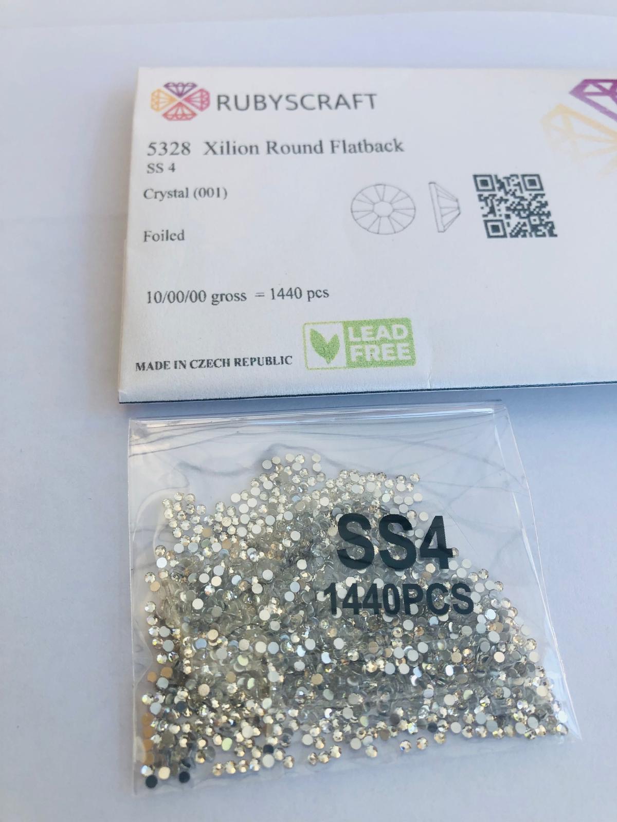 1440pcs Rubyscraft® ss4 Crystal Non Hotfix Lead free Design foiled rhinestone flatback ref: 5328