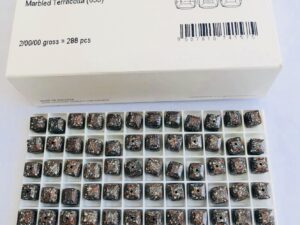 Alternative view of 20pcs Swarovski® 8mm Marbled Terracota Cubic Beads ref: 5601/B