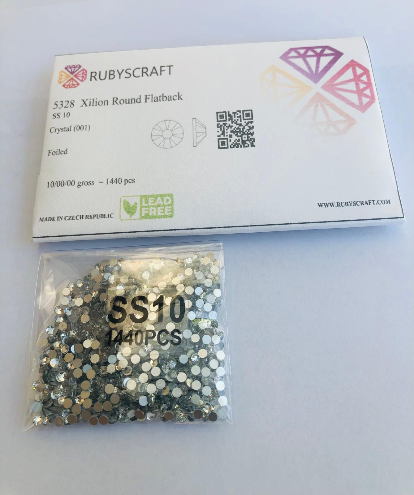 1440pcs Rubyscraft® ss10 Crystal Non Hotfix Lead free Design foiled rhinestone flatback ref: 5328