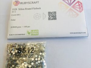 Alternative view of 1440pcs Rubyscraft® ss12 Crystal Non Hotfix Lead free Design foiled rhinestone flatback ref: 5328