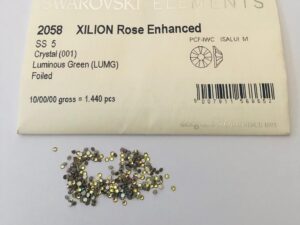 30pcs  Swarovski® Crystal Luminous Green non hotfix ss5 Rhinestones  Flatbacks 2058