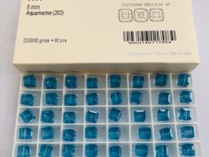 10pcs Swarovski® 8mm Aquamarine Cubic Beads ref: 5601