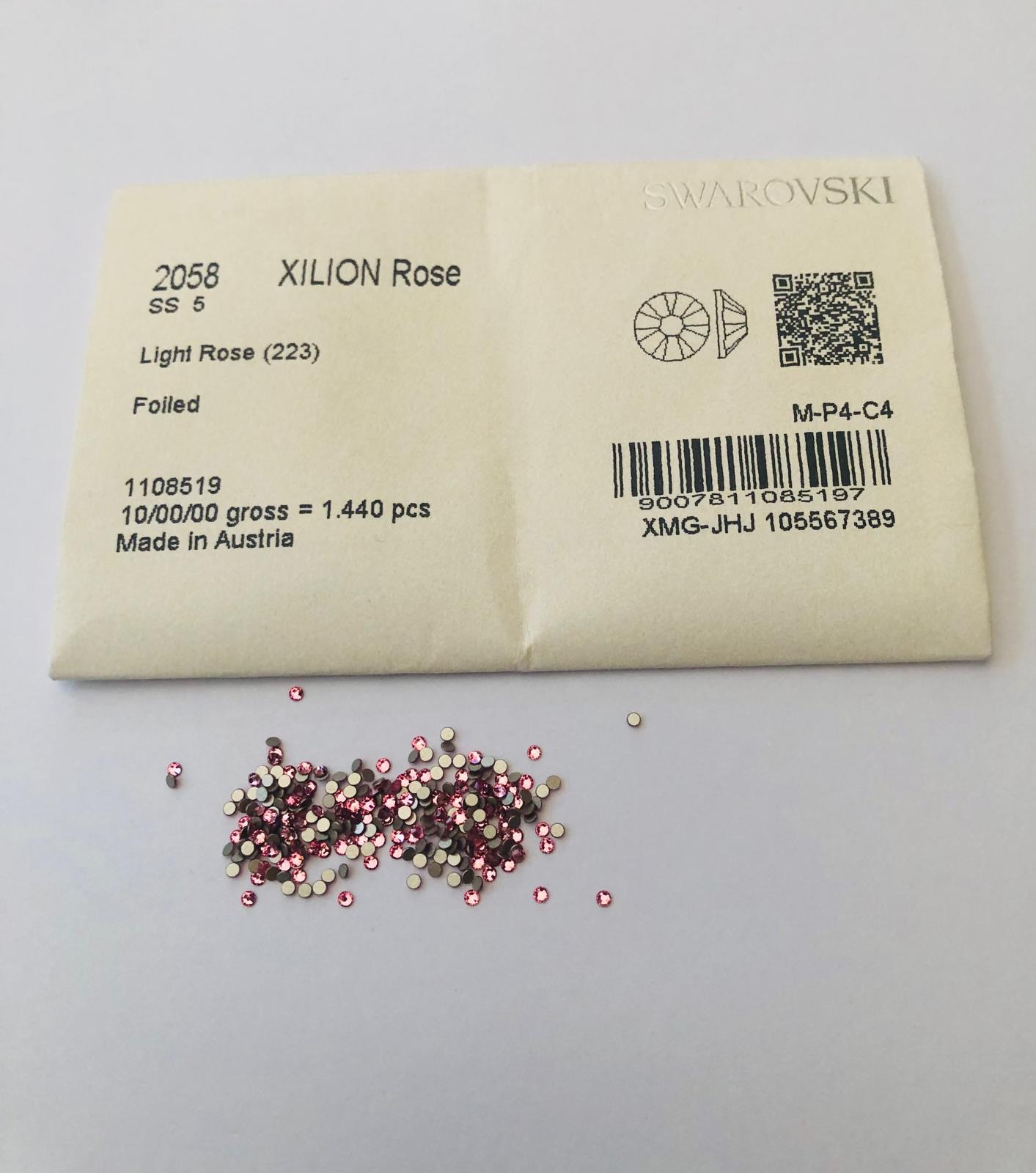 30pcs  Swarovski® Light Rose non hotfix ss5 Rhinestones  Flatbacks 2058