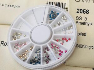 Alternative view of Tooth Gem Assorted Lead Free Swarovski® Wheel Mix 100pcs  - ss5 - 10 Colour mix non hotfix ref: 2058