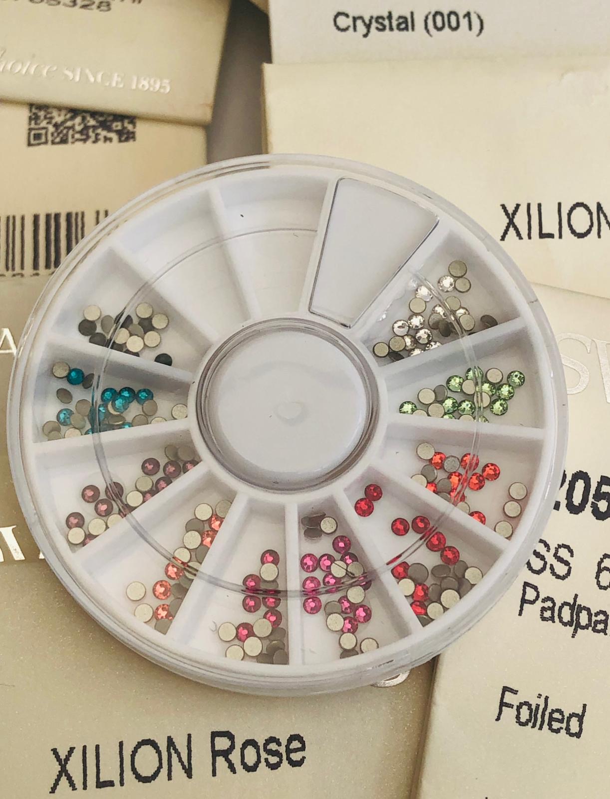 Tooth Gem Assorted Lead Free Swarovski® Wheel Mix 100pcs  - ss6 - 10 Colour mix non hotfix ref: 2058
