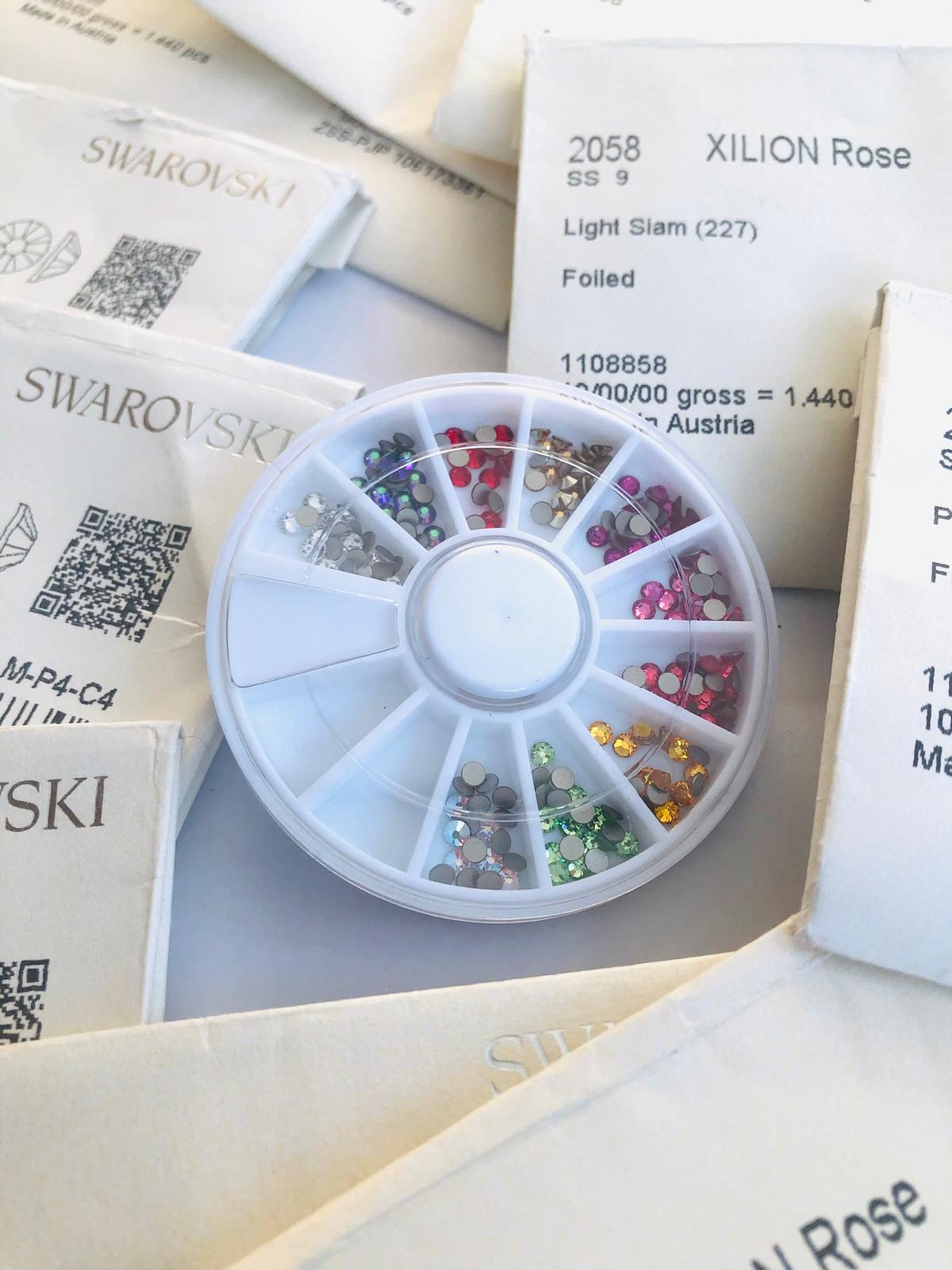 Tooth Gem Assorted Lead Free Swarovski® Wheel Mix 100pcs  - ss9 - 10 Colour mix non hotfix ref: 2058