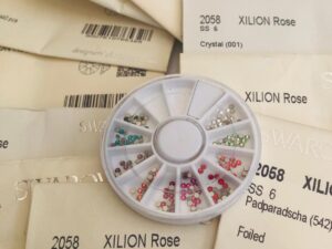 Alternative view of Tooth Gem Assorted Lead Free Swarovski® Wheel Mix 100pcs - ss6 - 10 Colour mix non hotfix ref: 2058
