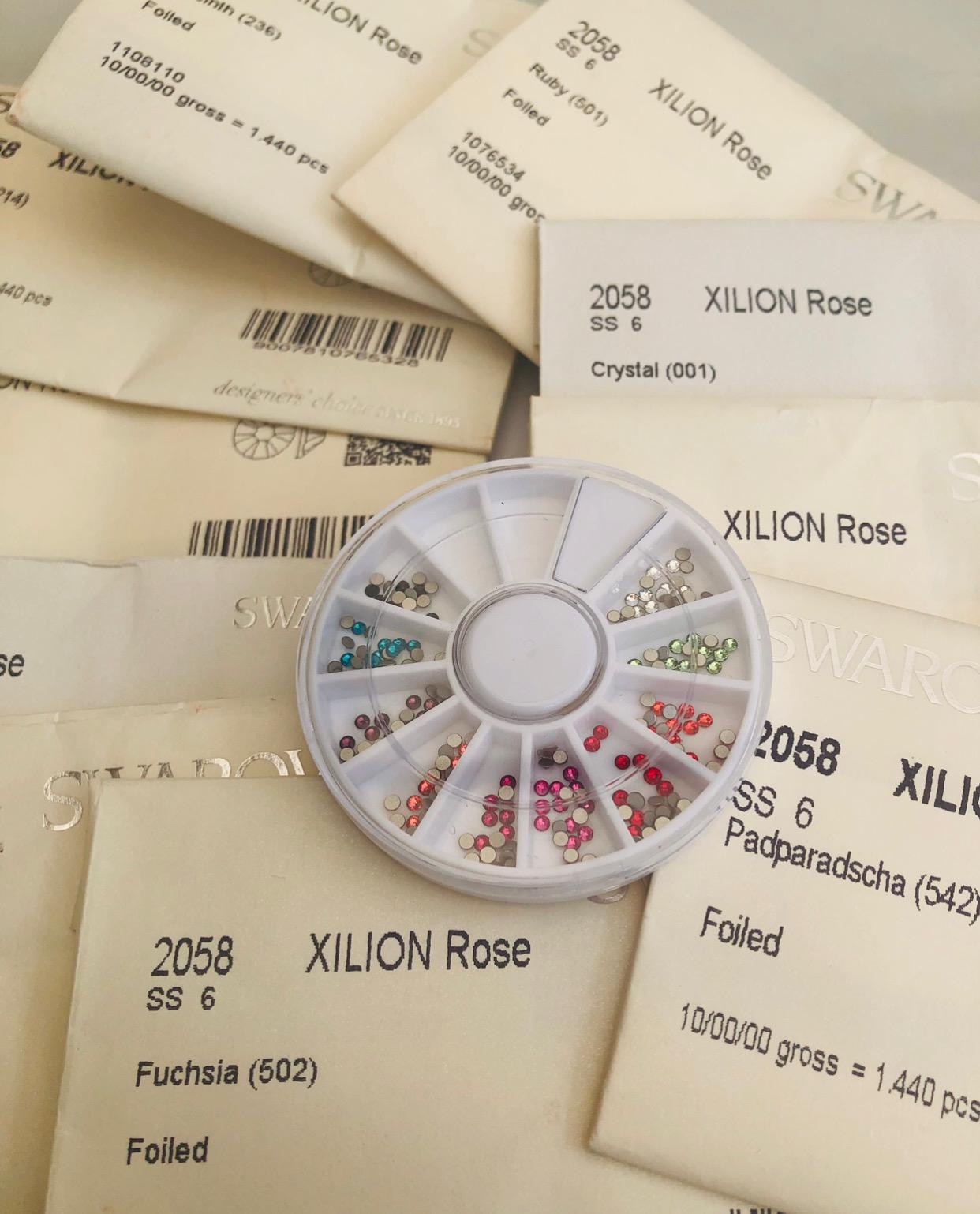 Tooth Gem Assorted Lead Free Swarovski® Wheel Mix 100pcs  - ss6 - 10 Colour mix non hotfix ref: 2058