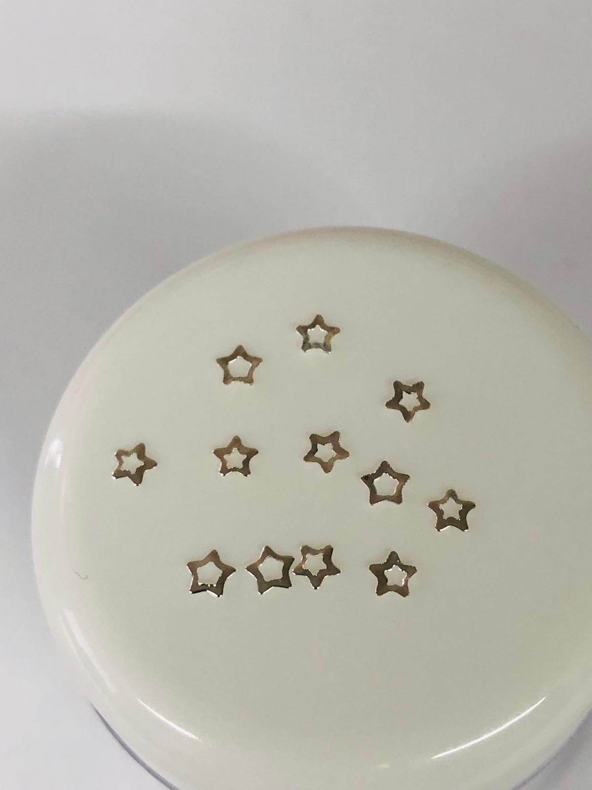 10pcs Tooth Gem Silver plated Hollow Star 3mm Flatback