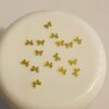 10pcs Tooth Gem Gold plated  Butterfly ONLY 3mm Flatback