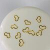 10pcs Tooth Gem Gold plated Hollow Star 5mm Flatback