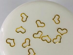10pcs Tooth Gem Gold plated Hollow Star 5mm Flatback