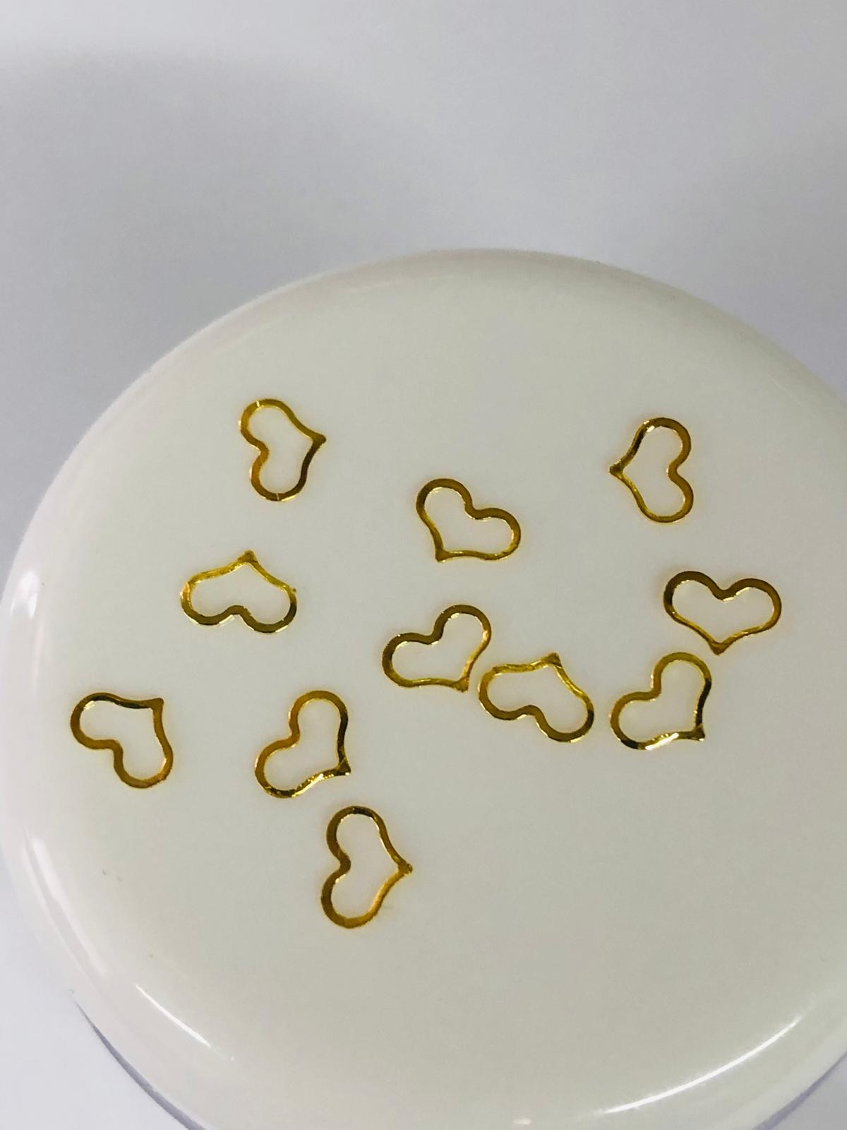 10pcs Tooth Gem Gold plated Hollow Star 5mm Flatback