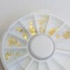 35pcs Tooth Gem Mix Shape Gold plated Flatback - Star, Heart, Butterfly, Moon