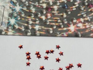 Alternative view of 10pcs Tooth Gems Preciosa® Light siam 3mm Sparkly Star Lead-Free Gems Non hotfix foiled Austrian Rhinestones Flatbacks