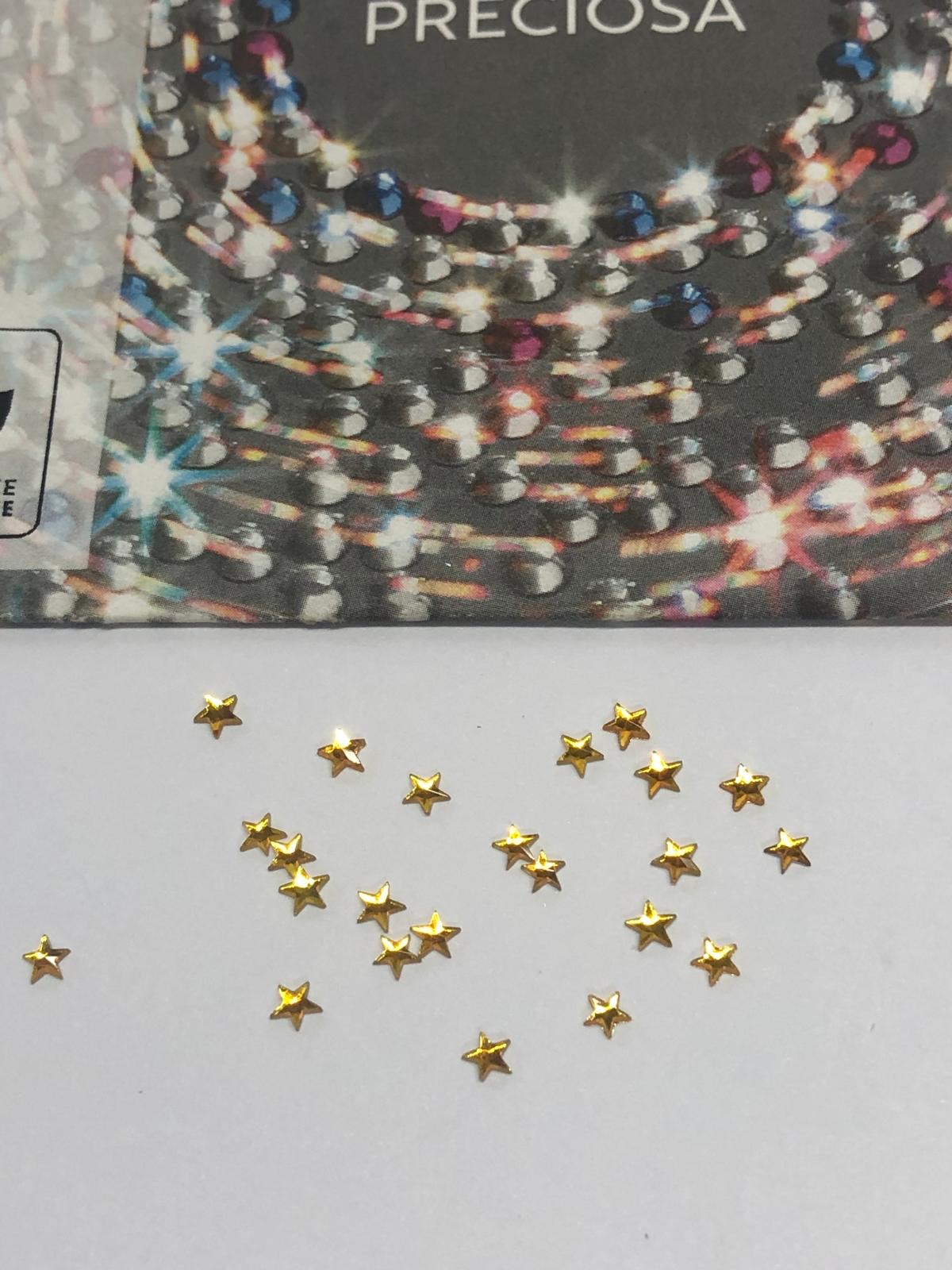 10pcs Tooth Gems Preciosa® 3mm Topaz Sparkly Star Lead-Free Gems Non hotfix foiled Austrian Rhinestones Flatbacks