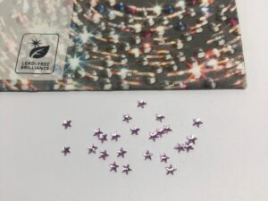 Alternative view of 10pcs Tooth Gems Preciosa® 3mm Light Amethyst Sparkly Star Lead-Free Gems Non hotfix foiled Austrian Rhinestones Flatbacks