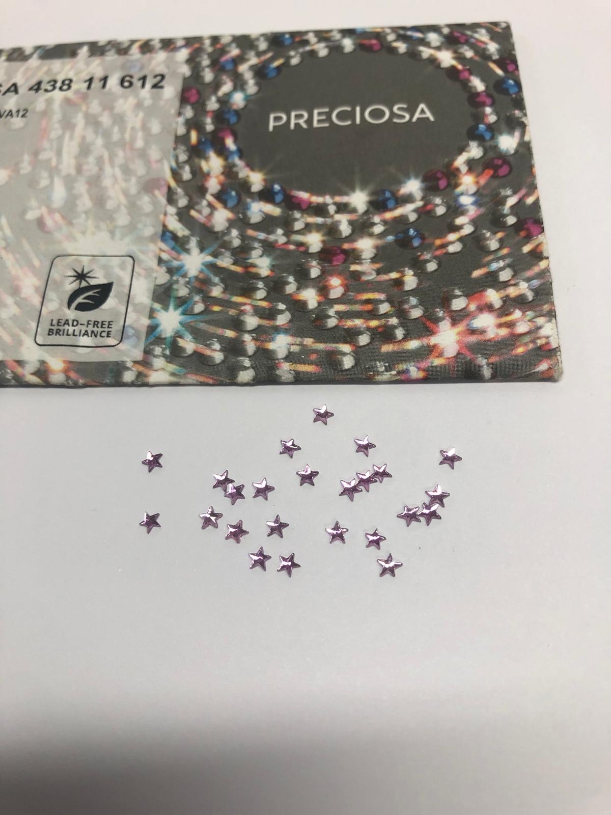 10pcs Tooth Gems Preciosa® 3mm Light Amethyst Sparkly Star Lead-Free Gems Non hotfix foiled Austrian Rhinestones Flatbacks