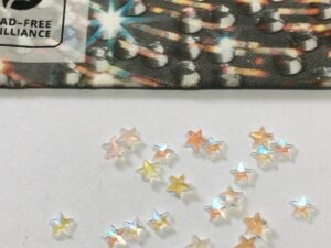 Alternative view of 10pcs Tooth Gems Preciosa® Translucent AB 3mm Sparkly Star Lead-Free Gems Non hotfix foiled Austrian Rhinestones Flatbacks