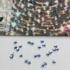 10pcs Tooth Gems Preciosa® 3mm Light Sapphire Sparkly Star Lead-Free Gems Non hotfix foiled Austrian Rhinestones Flatbacks