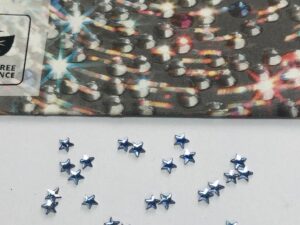 Alternative view of 10pcs Tooth Gems Preciosa® 3mm Light Sapphire Sparkly Star Lead-Free Gems Non hotfix foiled Austrian Rhinestones Flatbacks