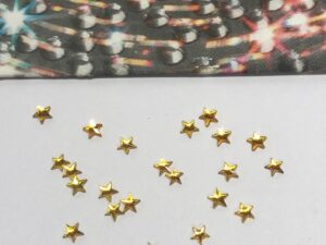 Alternative view of 10pcs Tooth Gems Preciosa® 3mm Topaz Sparkly Star Lead-Free Gems Non hotfix foiled Austrian Rhinestones Flatbacks